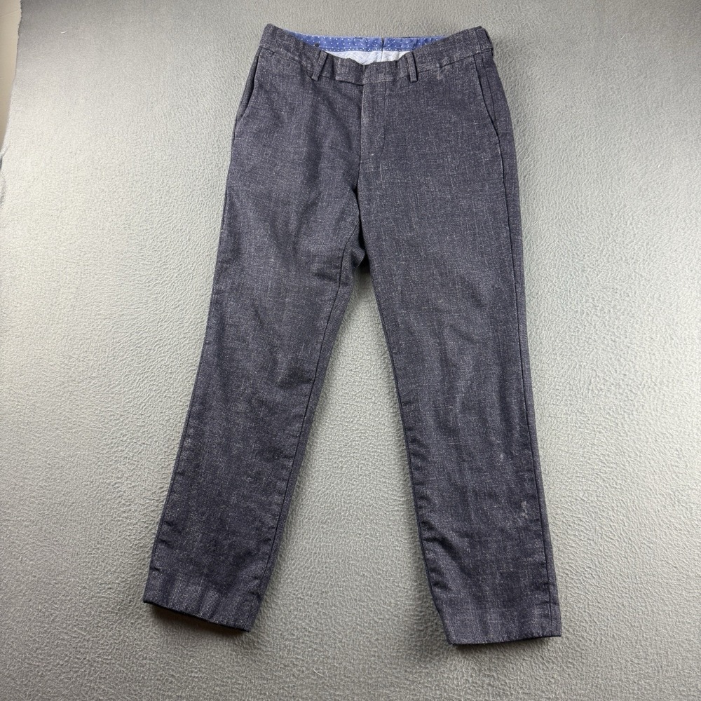 Bonobos Pants Men's 31x27 Blue Vitale Barberis Canonico Wool Silk Linen Dress